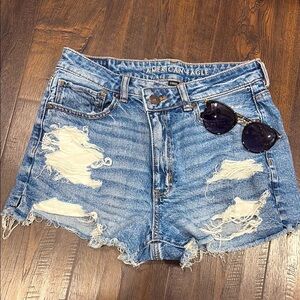 American Eagle Distressed Denim Shorts Size 6